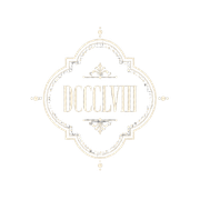 858 Vintage art-deco DCCCLVIII medallion logo